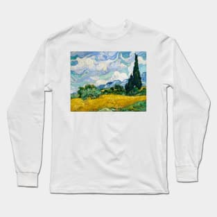 Wheat Field with Cypresses Long Sleeve T-Shirt